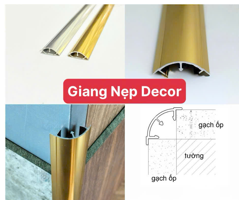 Các Loại Nẹp Ốp Lát Nhôm, Inox, Nhựa – Lựa Chọn Hoàn Hảo Cho Mọi Công Trình