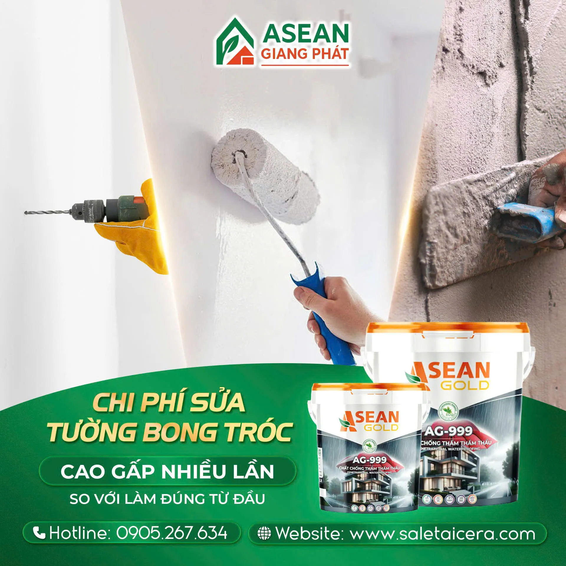 Vì Sao Biệt Thự Cao Cấp Vẫn Thấm? So Sánh AG999 & Chống Thấm Tạo Màng