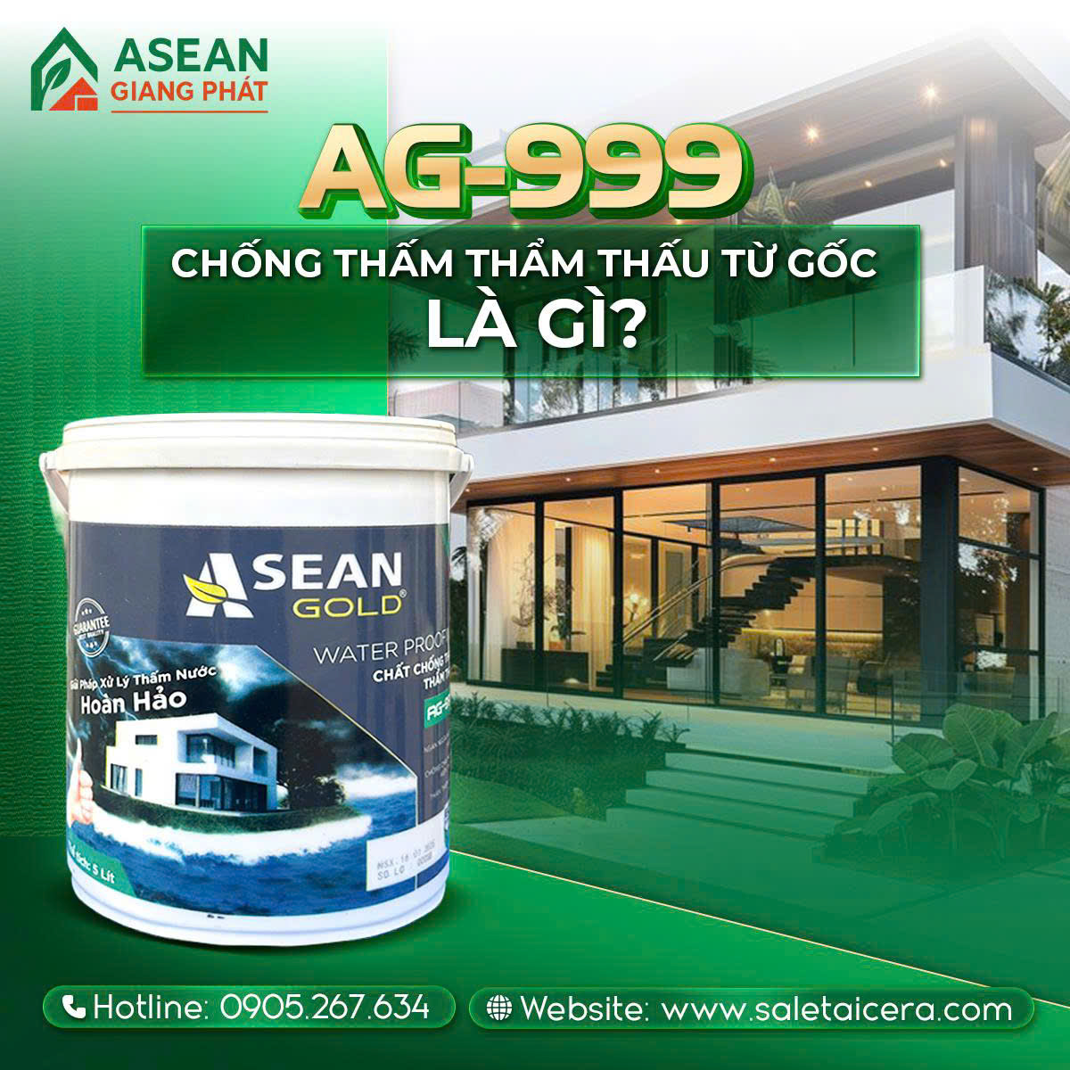 Vì Sao Biệt Thự Cao Cấp Vẫn Thấm? Giải Pháp AG999 Cho Nhà Thầu