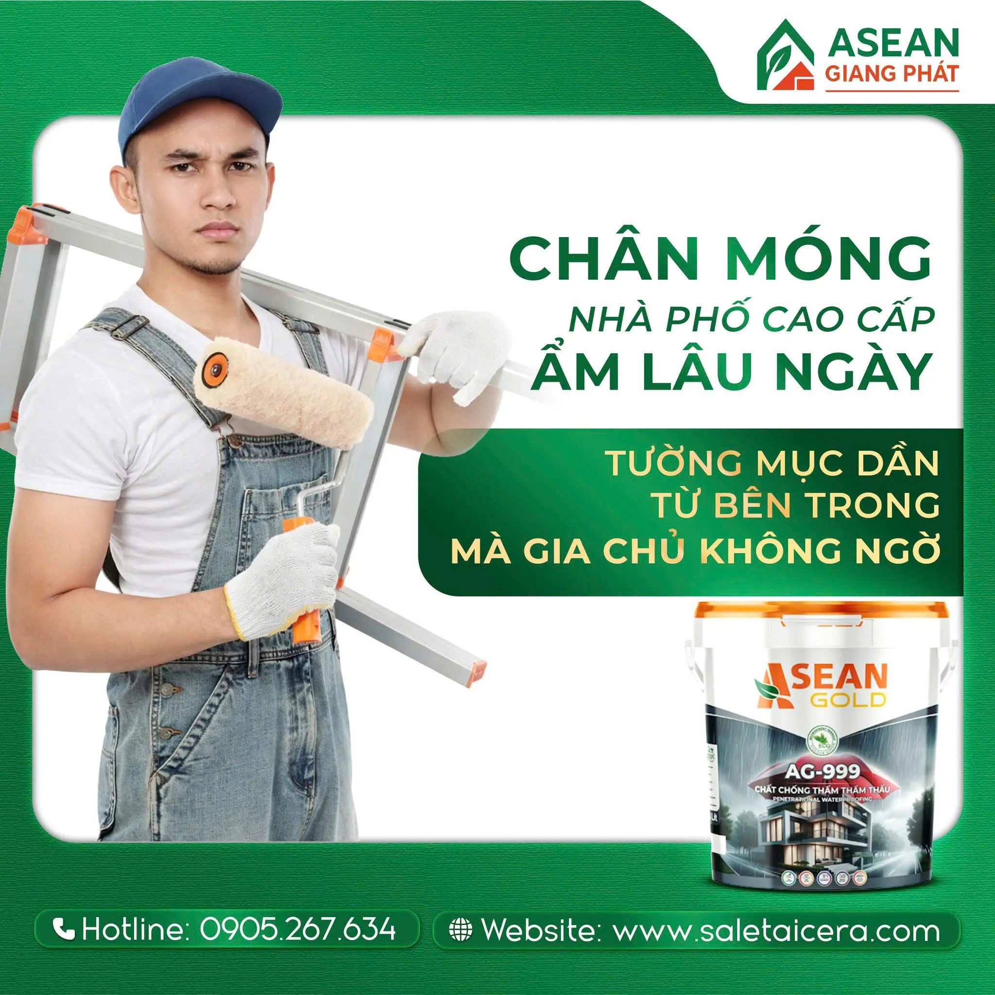 AG999 – Giải Pháp Chống Thấm Ngược Cho Tường Hầm, Bể Nước Và Công Trình Ngầm