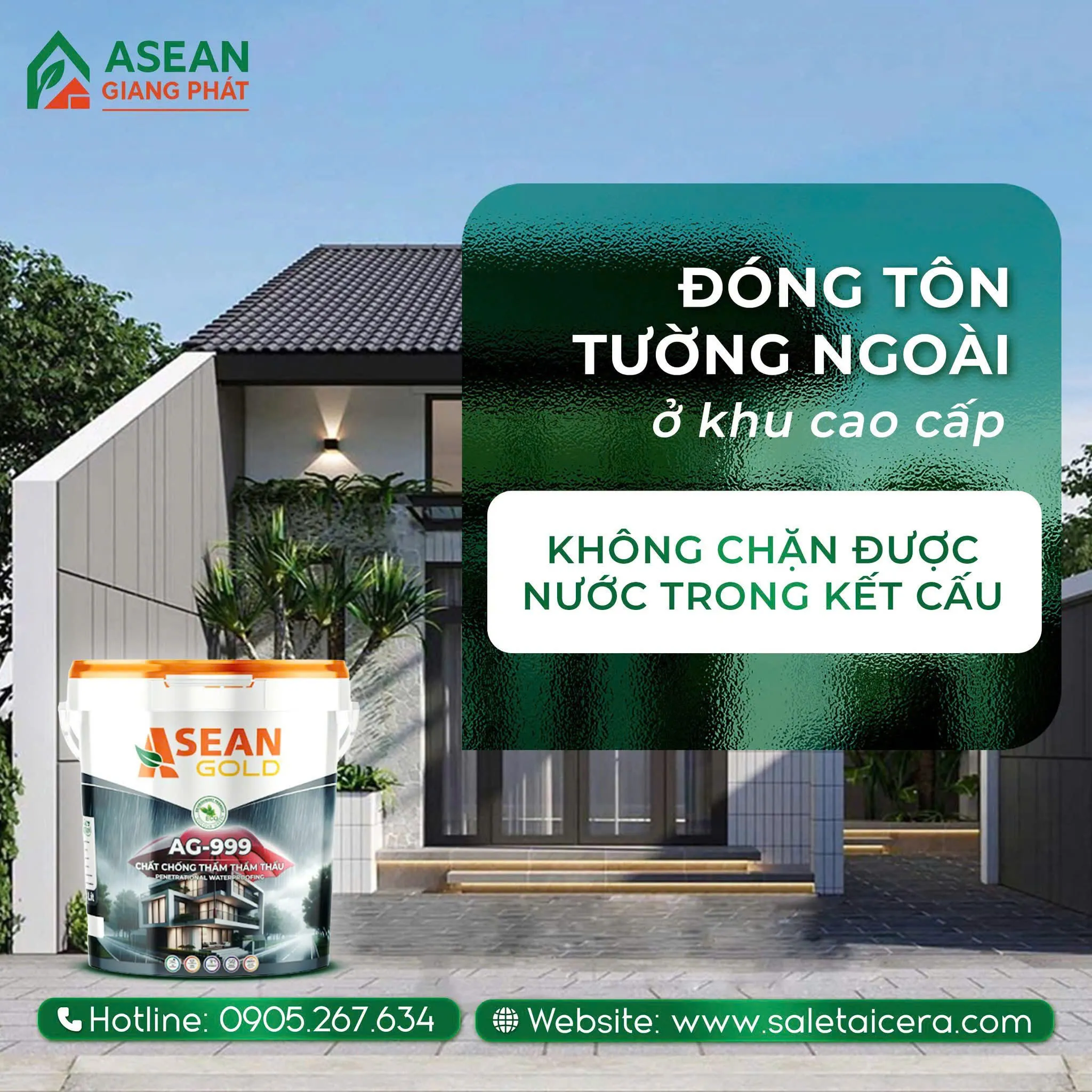 Đừng Để Nhà Mới Xây Phải Đóng Tôn Sau 1 Mùa Mưa – Giải Pháp Chống Thấm Từ Gốc AG999