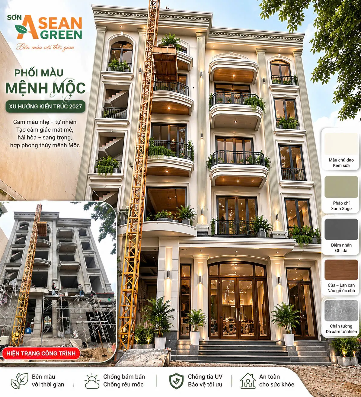Biệt Thự Mệnh Mộc 2026–2027: Khi Sơn ASEAN Green Và AG999 Kiến Tạo Chuẩn Sống Modern Luxury