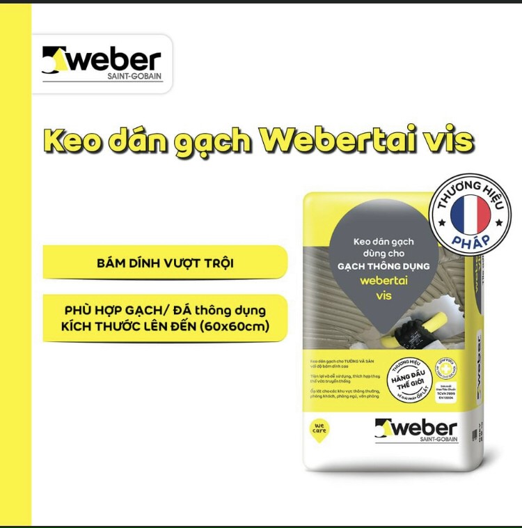 Webertai vis - keo dán gạch thông dụng