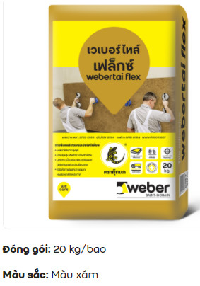 WEBER TAI FLEX: Keo dán gạch có ĐỘ ĐÀN HỒI CAO