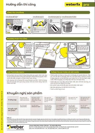 weberfix pro: Keo dán gạch TRỘN SẴN KHÔ RÁO