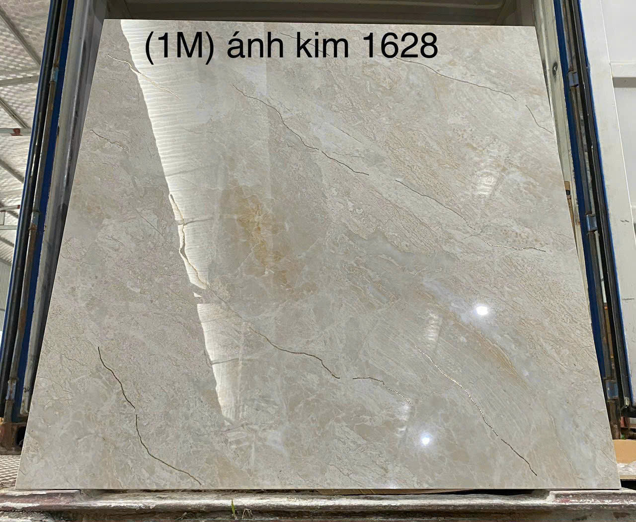 Gạch 1mx1m Ánh Kim Tông Vàng 1628