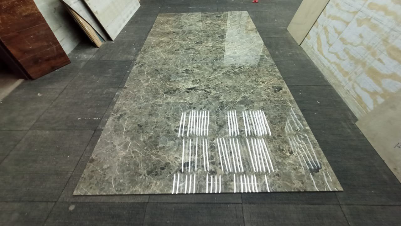 Gạch 900x1800 Ấn Độ tông ghi xám – vân đá marble – bóng kính (Hiếm)